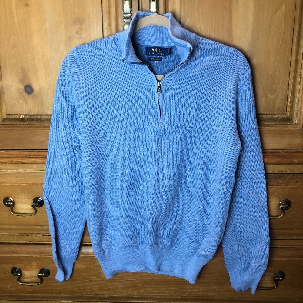 Polo Ralph Lauren Blue Quarter Zip Jacket